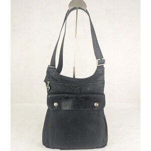 Authentic Longchamp Planetes Messenger Bag Black Nylon Made in Tunisia